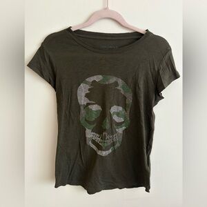 Zadig & Voltaire Green Skull Graphic T-Shirt